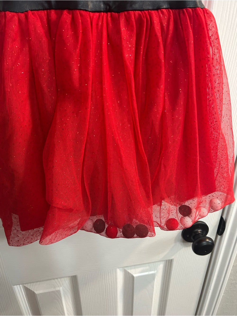 Disney Junior Minnie Mouse Toddler Dress 5T Tulle Pom Poms Costume Toddler - Picture 6 of 8